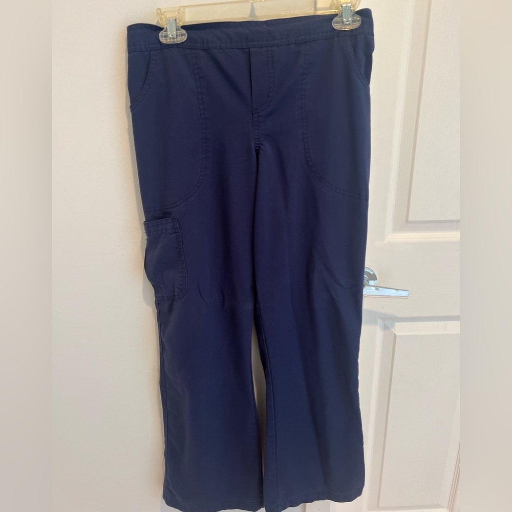 Urbane straight leg navy scrub pants, size XS